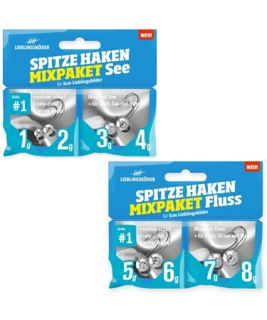 Favorite bait tip hook size 1 mix package - 4 jig heads mix package lake / 1g. 2g. 3g. 4g