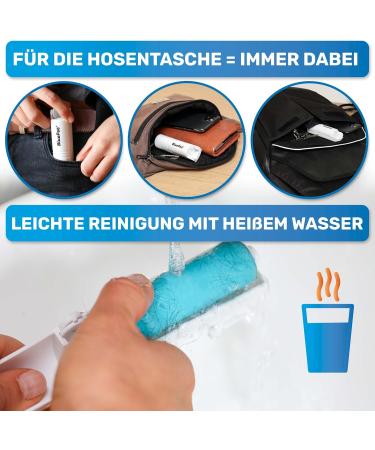 Bluepet 3x Widerverwendbare Mini Lint Roll - Sustainable Animal Hair Remover for Dog & Cat Hair - Washable & Portable - Perfect for Travel - Buy Online on GoSupps.com