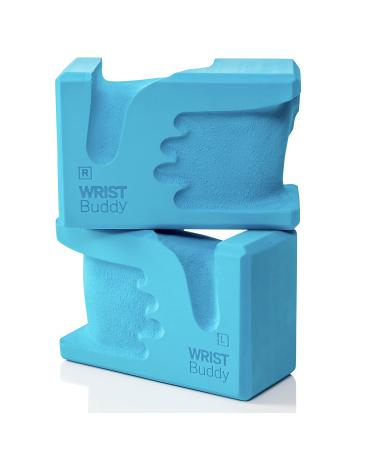 WRIST BUDDY Yoga Blocks Two Pack For Wrist Pain and Pressure Prime Comfort for the Grip Balance Fitness and Exercise Cushion All EVA Foam Blocks Yoga Accessories Yoga Set In Home Yoga Kit Best Gifts Teal