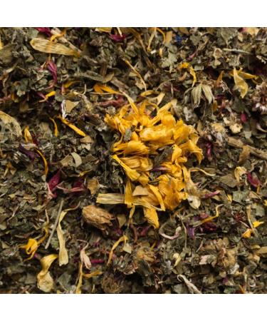Biotiva Good Morning Tea 100g Organic - Herbal Tea Blend - BlackBerry Leaves Raspberry Leaves Peppermint Mate (Green) Cornflower Blossoms and Marigold Blossoms - Cut - Buy Online on GoSupps.com