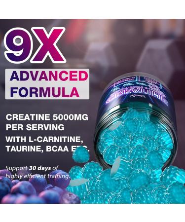 Asumtal Creatine Monohydrate Gummies Complex 8500 MG for Men & Women Creatine Monohydrate Supplement 120 Chews - Buy Online on GoSupps.com