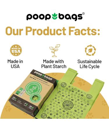 Jane Godall Institute Compostable Dog Poop Bags - Strong, Thick, Leak Proof | 200 Count - Buy Online on GoSupps.com
