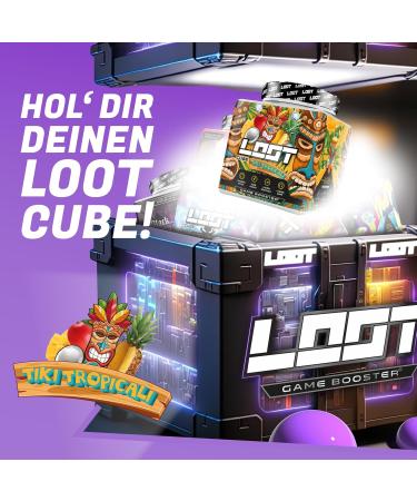 Loot Game Booster - Concentration Endurance & Responsiveness - 50 Servings (400g) | Flow-State Formula with Caffeine & 20 Unique Ingredients - Tiki Tropicali Flavor - Buy Online on GoSupps.com