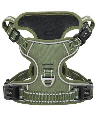 Heele dog crockery dog harness for large dogs release on the neck front back clips dog harness adjustable. - Buy Online on GoSupps.com
