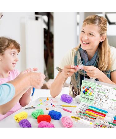 113 Piece Crochet Kit | 1600 Yards Assorted Yarn Set | 73PCS Crochet Accessories | Ideal Beginner Kit - Buy Online on GoSupps.com