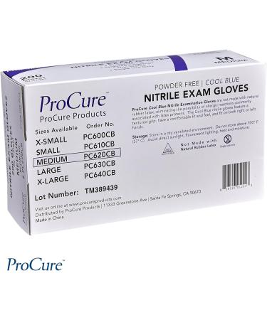 Blue Nitrile Medical Exam Gloves - Latex Free, Powder Free, Food Safe, 3 Mil Thickness, Size Medium - Buy Online on GoSupps.com