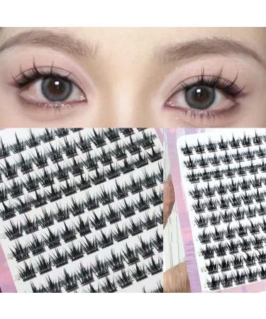 110 Cluster Lashes Extension Fake Eyelashes Natural Look Mix 11-13mm 30D C Curl Reusable Soft Daily Eyelash Long Wear Fluffy Black