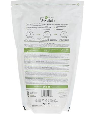 Westlab Reviving Epsom Salt 1kg - Unscented | Pack of 1 - Buy Online on GoSupps.com