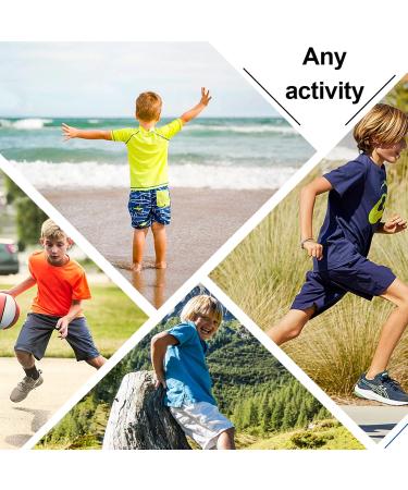 MEETWEE Boys Rash Guard - Short Sleeve Kids Swim Shirt UV Protection UPF 50+ Quick-Drying for Ages 8 - Dark Blue - Buy Online on GoSupps.com