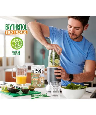 Edulcodiet SL Sweetener Zero Erythritol Bio 300gr 100 Natural 0 Calories DulciLight Sugar substitute Organic and ecological Vegan Alternative Popular with Keto and Ketogenic Diets - Buy Online on GoSupps.com
