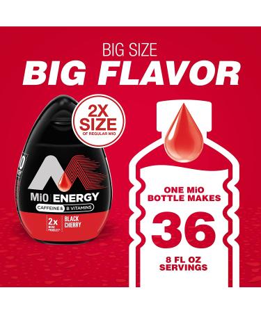 Mio Energy Black Cherry Liquid Water Enhancer - 8 Pack, 3.24 fl oz Each - Buy Online on GoSupps.com