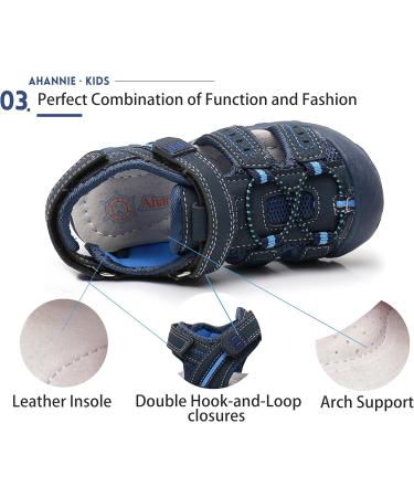 Ahannie Boys Summer Trekking & Hiking Shoes Sandals - Sport Outdoor Sandals with Arch Support for Children - 27 EU Bleu Marine - Buy Online on GoSupps.com