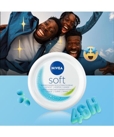 NIVEA SOFT Multi-Use Moisturizing Cream 48H (1 x 100 ml) Moisturizing Face Body & Hands with Vitamin E & Jojoba Oil Lightweight Vegan Formula 95% Natural Ingredients - Buy Online on GoSupps.com