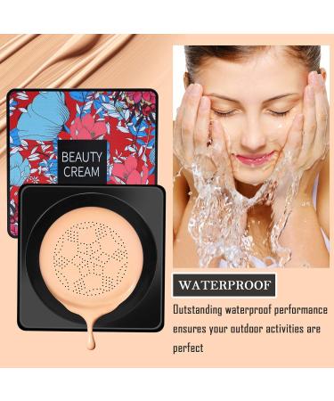 PICKX Mushroom Head Air Cushion BB Cream Concealer Lasting Nude Makeup Moisturizing Brightening Pigment CC Liquid Foundation Even Skin Tone Makeup Base Primer (C-2PC) - Buy Online on GoSupps.com