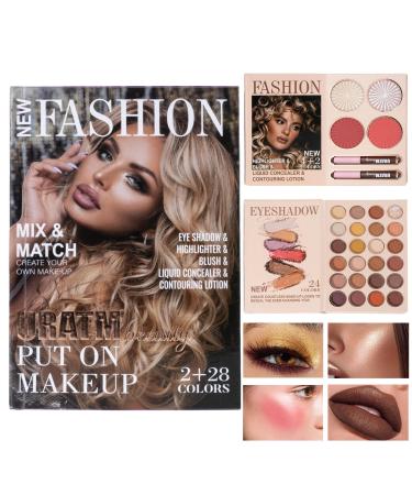 DzpKrka Makeup Palette Matte Concealer Long Lasting Makeup Set Eyeshadow Highlighter Beauty | For Cheeks Face Daily Party Travel Holidays Birthday Wedding Events