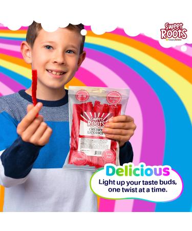 Sweet Roots Cherry Licorice Twists - Jumbo 16 oz Bag | Vegan Fat Free Made with Real Fruit Juice Certified Kosher - Buy Online on GoSupps.com