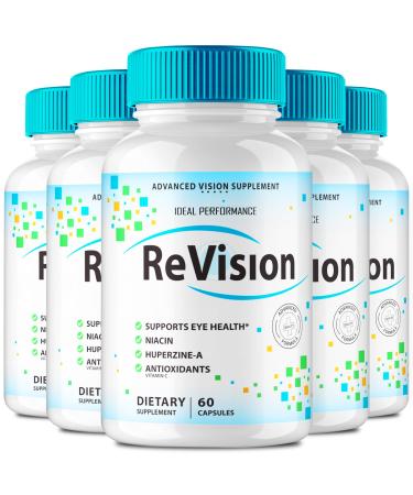 IDEAL PERFORMANCE (5 Pack) Revision Eye Supplement Pills Advanced Vision 2.0 Eye Care Complex Vitamin Capsules Pro (300 Capsules)