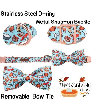 Unique Style Paws Dog Collar - Comfortable Cotton Fly Design for Small Dogs | XS Thanksgiving Flying Festival Collars with Metal Buckle - Buy Online on GoSupps.com