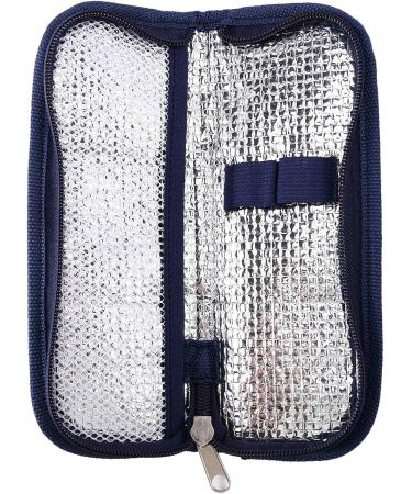 TRIPPER Portable Insulin Cooler Bag Diabetic Insulin Travel Case Cooler Pill Box Aluminum Foil Ice Bag (Navy Blue) - Buy Online on GoSupps.com