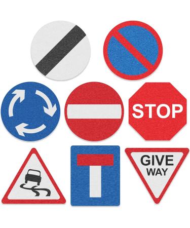 Edible Wafer Road Traffic Signs Pre-Cut Cupcake Toppers - 24pc - Buy Online on GoSupps.com