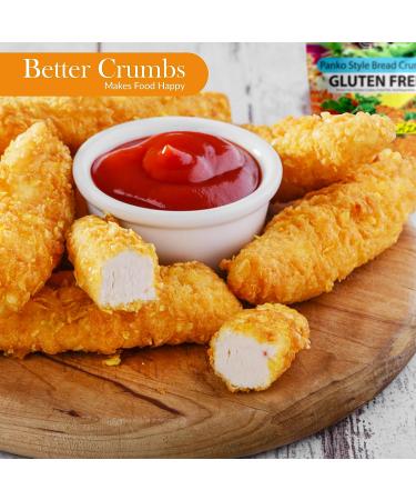 Better Crumbs Panko Bread Crumbs Variety Pack | Gluten-Free & Kosher Certified | 10oz x 2 (Original & Italian Herb) | Resealable Packaging - Buy Online on GoSupps.com