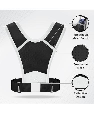 Reflective Running Vest for Men & Women | Adjustable Waterproof Smartphone Holder | Eotw Jogging Vest (Black) - Buy Online on GoSupps.com