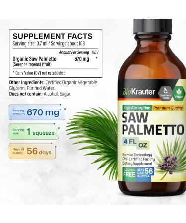 BIO KRAUTER Hyaluronic Acid 60 Gummies & Saw Palmetto Tincture 4 Fl. Oz - Buy Online on GoSupps.com