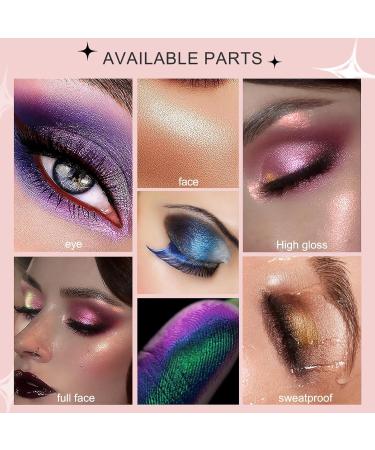 Shimmer Eyeshadow | Long Lasting Glitter Eye Shadow Single for Girls Reflective Glitter Eyeshadow Single for Travel Daily Travel Parties Picnics - Buy Online on GoSupps.com