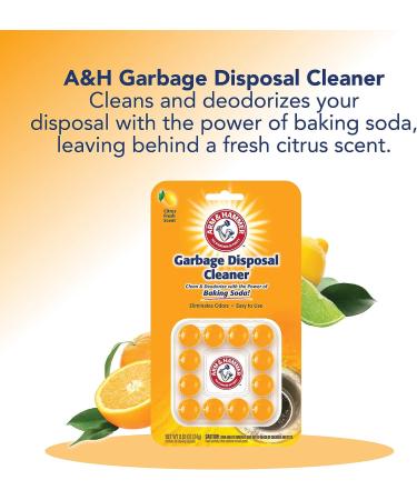Arm & Hammer 24-Count Sink Garbage Disposal Cleaner & Deodorizer Capsules - Citrus Scent - Pack of 2 - Buy Online on GoSupps.com