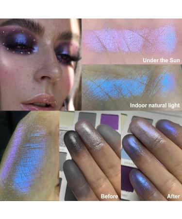 Afflano Smoky Grey Eyeshadow Palette - Highly Pigmented Black, White, Glitter, Silver Gray Eyeshadows for Smokey Eyes, Emo Goth Halloween Makeup, Multichrome Purple, Nude, Brown Matte Shimmer - Eye Shadow Palette - Buy Online on GoSupps.com
