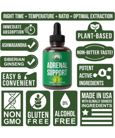 Peak Performance Adrenal Support Supplements to Restore Energy from Adrenal Fatigue. Liquid Drops Complex for Women and Men. Supports Healthy Cortisol Management. Supplement with Adaptogens - Buy Online on GoSupps.com
