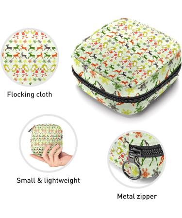 GIAPB Period Bag Sanitary Napkin Storage Pouch - Reindeer Design | Travel Makeup Bag - Color2362 - Buy Online on GoSupps.com