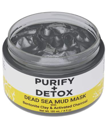 Doppeltree Dead Sea Mud Mask with Bentonite Clay and Activated Charcoal - NO DRYING Facial Mask to Minimize Pore  Clear Blackheads- Great for Armpit Detox too - Formulated in San Francisco