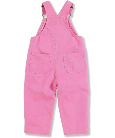 Carhartt Baby Girls' Canvas Bib Overall - 6 Months, Pink - Buy Online on GoSupps.com