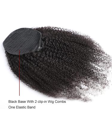 Kinky Curly Ponytail Human Hair Drawstring Ponytail for Black Women 12A Brazilian Virgin Human Hair 4C Curly Ponytail Extension Natural Black 16 Inch 150g 16 Inch Natural Black Kinky Curly Ponytail - Buy Online on GoSupps.com
