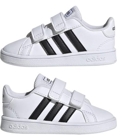 adidas Grand Court Tennis Shoe Toddler 6 Toddler - White/Black/White - Buy Online on GoSupps.com
