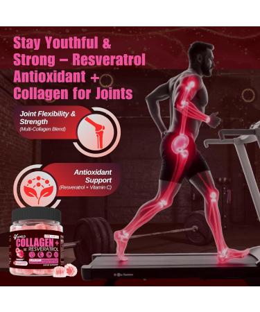 Multi Collagen Gummies Peptides Hydrolyzed Type I II III V X Plus Resveratrol Hyaluronic Acid & Biotin Gummies for Hair Skin and Nails Vitamins | Colageno Hidrolizado for Women & Men | Sugar Free - Buy Online on GoSupps.com