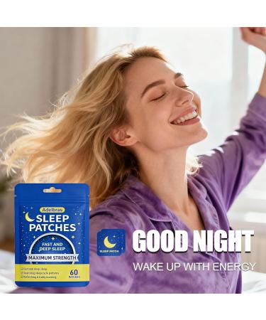 Adelbras Sleep Patches for Adults Upgraded All-Natural Ingredients Fast-Acting Melatonin & Valerian Long-Lasting Night Comfort Sleep Aids for Men & Women (60 PCS) - Buy Online on GoSupps.com