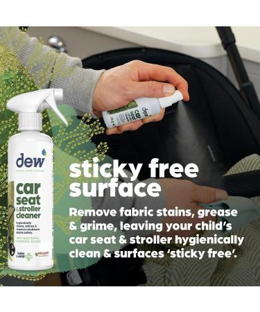 Dew Car Seat & Stroller Upholstery Cleaner & Surface Cleaner Spray 500ml | 100% Natural Baby Safe Hypochlorous Acid Antibacterial Spray | Bleach & Alcohol Free Fabric Stain Remover Spray 500 ml (Pack of 1) - Buy Online on GoSupps.com