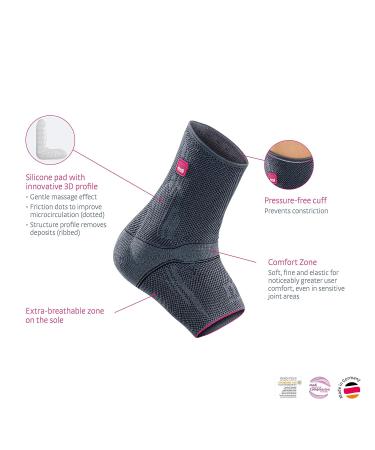 Medi Levamed Ankle Bandage - Unisex Silver Size III | Stabilizing Joint Support | 1 Pack (Both Sides) - International Shipping Available - Buy Online on GoSupps.com