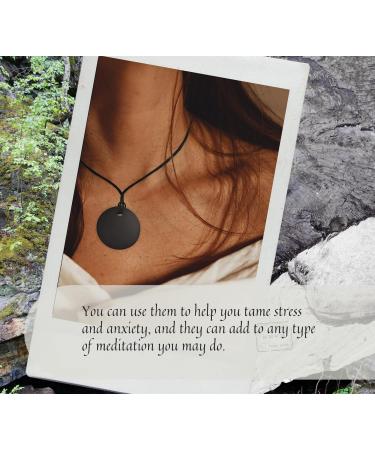 DOJA Barcelona Shungite Pendant Necklace - 32mm Round Elite Shungite Healing Stones for Water Purification - Buy Online on GoSupps.com