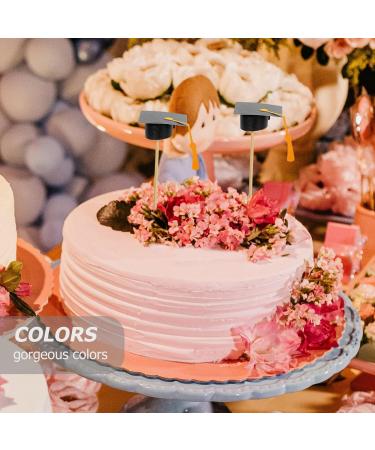 ABOOFAN 21pcs Graduation Cake Toppers Mini Graduation Caps Cupcake Picks for Class of 2024 Graduation Party Decorations - Buy Online on GoSupps.com