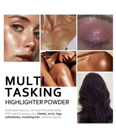 KYDA Glitter Powder Highlighter | High Gloss Loose Makeup for Face & Body - Sparkling Coverage 0.18 oz - Buy Online on GoSupps.com