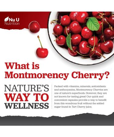 Montmorency Cherry Capsules 3200mg - 90 Capsules - High Strength 50:1 Extract - Vegan & Sugar-Free - 3 Month Supply - Buy Online on GoSupps.com