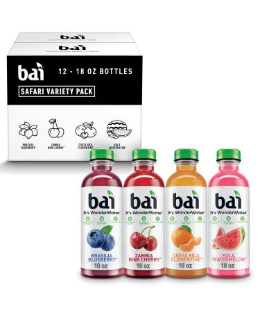 Bai Flavors Variety Pack, Antioxidant Infused Water Beverage, with Vitamin C and No Artificial Sweeteners, 18 fl oz bottles, 12 pack - Buy Online on GoSupps.com