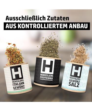 Premium HENSSLERS 3-Piece Starter Set: Salt Pepper & Italian Spice for Gourmet Cooking International Shipping Available - Buy Online on GoSupps.com