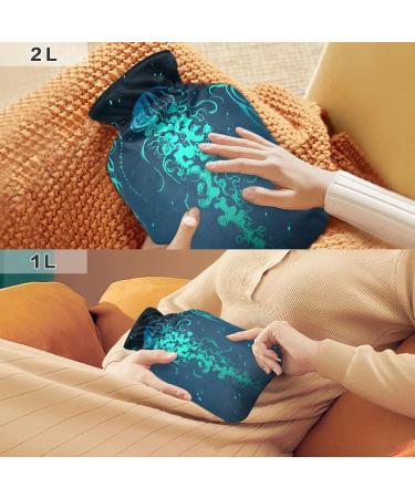 Jellyfish Bladder-Free Hot Water Bottle - 2L Large Heat Bag for Pain Relief Headaches Neck & Shoulders - Buy Online on GoSupps.com