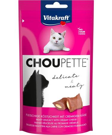 Vita Power Choupette Cat Snack with Cheese Filling - Meaty Sugar-Free Treats in Recyclable Bag (9x40g) - Global Shipping Available - Buy Online on GoSupps.com
