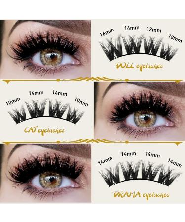 Cluster Lashes C Curl 14mm 72 Clusters - DIY Volume Eyelash Extensions | B&Q Soft Wispy Cluster Lash Clusters - Individual Lashes for At-Home Use - Buy Online on GoSupps.com