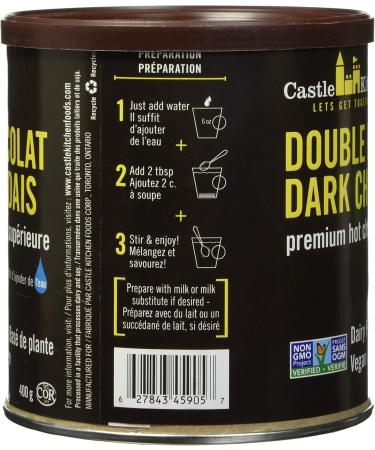 Castle Kitchen Double Dutch Premium Dark Hot Chocolate Mix - 400g & Classic Caramel Premium Dark Hot Chocolate Mix - Vegan Plant Based Gluten Free Dairy Free Non-GMO Project Verified - 400g Hot Chocolate + Caramel Hot Chocolate Mix Double Dutch 400 g (Pac - Buy Online on GoSupps.com